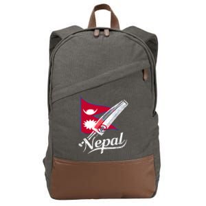 Nepal Cricket Jersey 2024 Cricket Flag Of Nepal Cotton Canvas Backpack