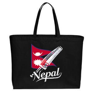 Nepal Cricket Jersey 2024 Cricket Flag Of Nepal Cotton Canvas Jumbo Tote