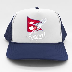 Nepal Cricket Jersey 2024 Cricket Flag Of Nepal Trucker Hat