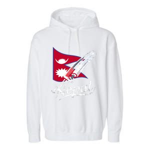 Nepal Cricket Jersey 2024 Cricket Flag Of Nepal Garment-Dyed Fleece Hoodie