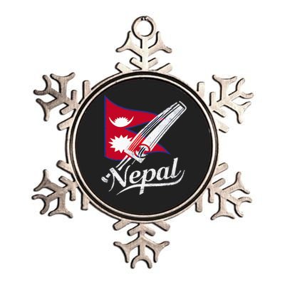 Nepal Cricket Jersey 2024 Cricket Flag Of Nepal Metallic Star Ornament