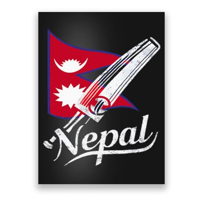 Nepal Cricket Jersey 2024 Cricket Flag Of Nepal Poster