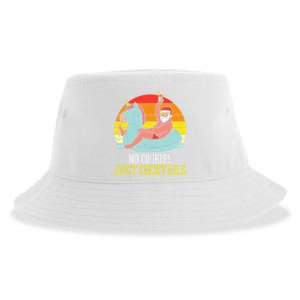 No Cookies Just Cocktails Santa Sustainable Bucket Hat