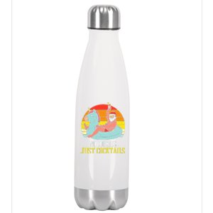 No Cookies Just Cocktails Santa Stainless Steel Insulated Water Bottle