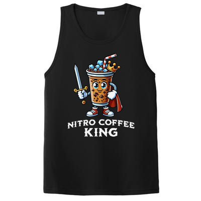 Nitro Coffee King Funny Drink Illustration Nitro Iced Coffee PosiCharge Competitor Tank