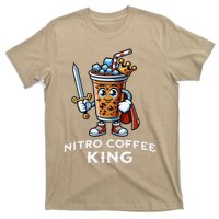 Nitro Coffee King Funny Drink Illustration Nitro Iced Coffee T-Shirt