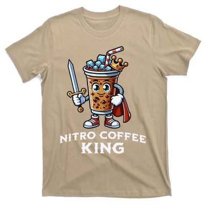 Nitro Coffee King Funny Drink Illustration Nitro Iced Coffee T-Shirt