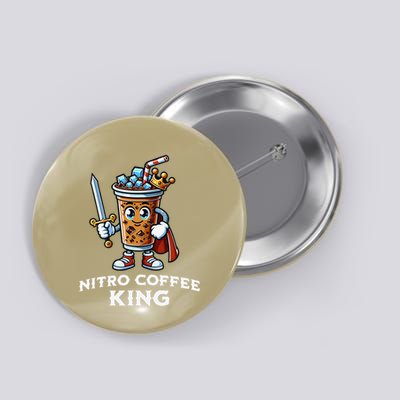 Nitro Coffee King Funny Drink Illustration Nitro Iced Coffee Button