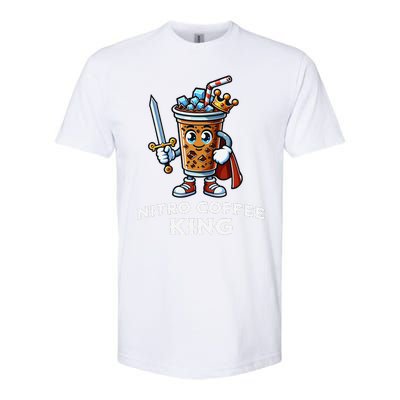 Nitro Coffee King Funny Drink Illustration Nitro Iced Coffee Softstyle CVC T-Shirt