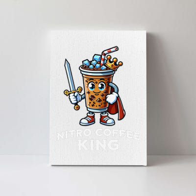 Nitro Coffee King Funny Drink Illustration Nitro Iced Coffee Canvas