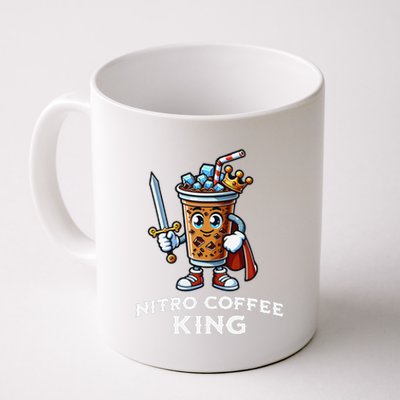 Nitro Coffee King Funny Drink Illustration Nitro Iced Coffee Coffee Mug