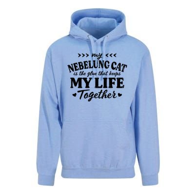 Nebelung Cat Keeps My Life Together Cat Mom Sayings Cat Dad Gift Unisex Surf Hoodie