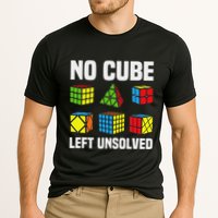 No Cube Left Unsolved Competitive Puzzle Cube Speed Cubing Cooling Performance Crew T-Shirt
