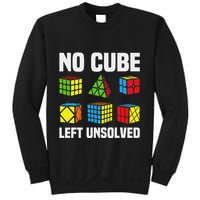 No Cube Left Unsolved Competitive Puzzle Cube Speed Cubing Sweatshirt