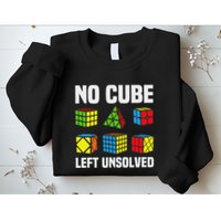 No Cube Left Unsolved Competitive Puzzle Cube Speed Cubing Sweatshirt
