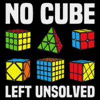No Cube Left Unsolved Competitive Puzzle Cube Speed Cubing Impact Tech Backpack