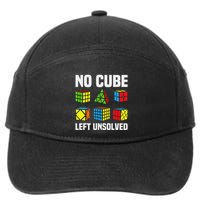 No Cube Left Unsolved Competitive Puzzle Cube Speed Cubing 7-Panel Snapback Hat