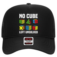 No Cube Left Unsolved Competitive Puzzle Cube Speed Cubing Trucker Hat