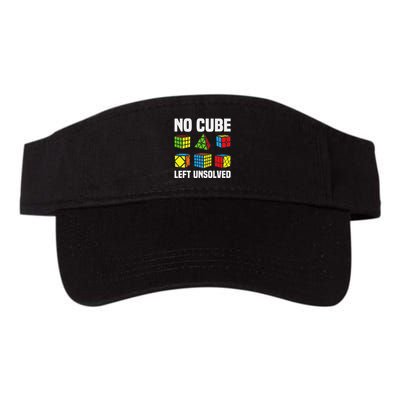 No Cube Left Unsolved Competitive Puzzle Cube Speed Cubing Valucap Bio-Washed Visor