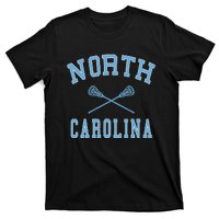 North Carolina Lacrosse Vintage Nc Lax Weathered T-Shirt