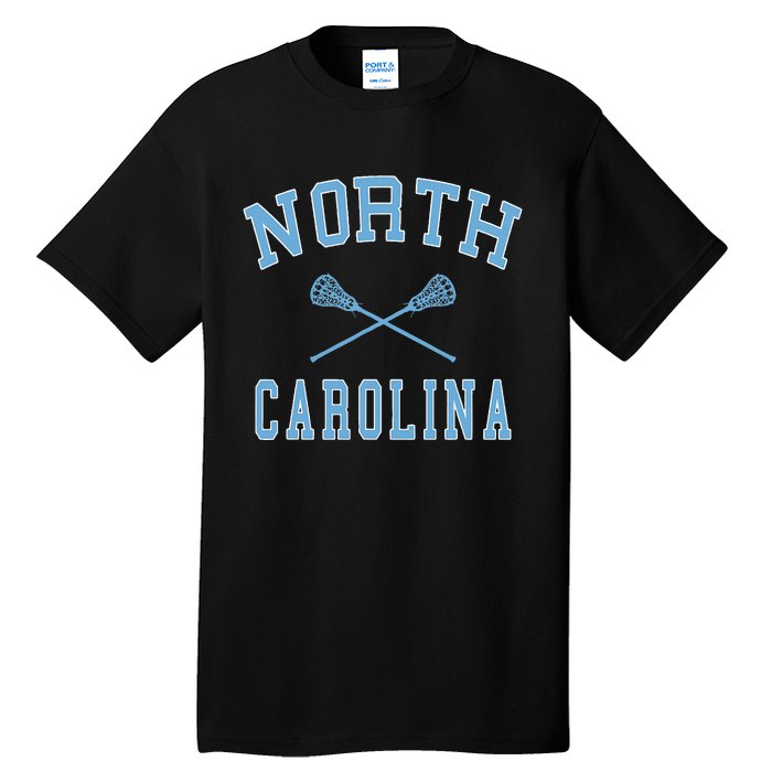 North Carolina Lacrosse Vintage Nc Lax Weathered Tall T-Shirt