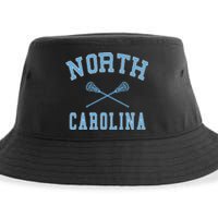 North Carolina Lacrosse Vintage Nc Lax Weathered Sustainable Bucket Hat