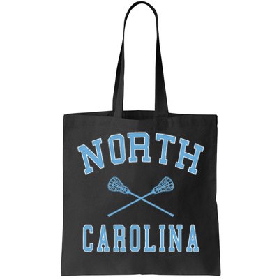 North Carolina Lacrosse Vintage Nc Lax Weathered Tote Bag