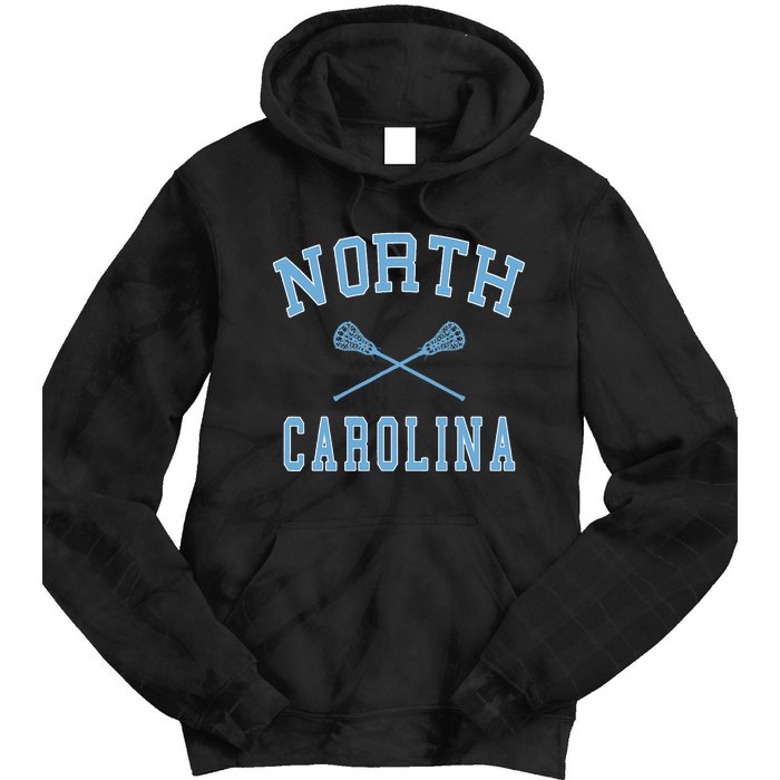 North Carolina Lacrosse Vintage Nc Lax Weathered Tie Dye Hoodie