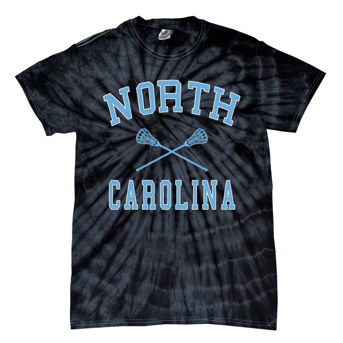 North Carolina Lacrosse Vintage Nc Lax Weathered Tie-Dye T-Shirt