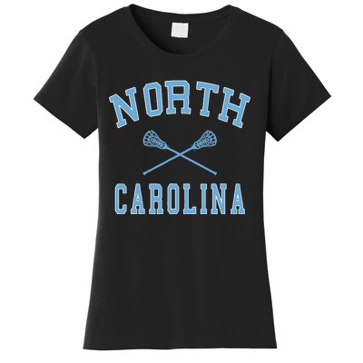 North Carolina Lacrosse Vintage Nc Lax Weathered Women's T-Shirt