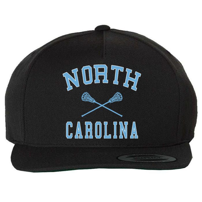 North Carolina Lacrosse Vintage Nc Lax Weathered Wool Snapback Cap