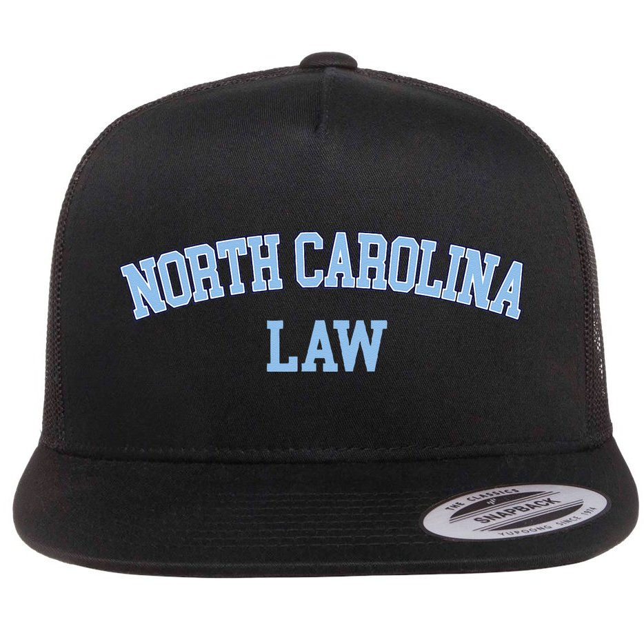 North Carolina Law Attorney Bar Graduate Lawyer College Flat Bill Trucker Hat