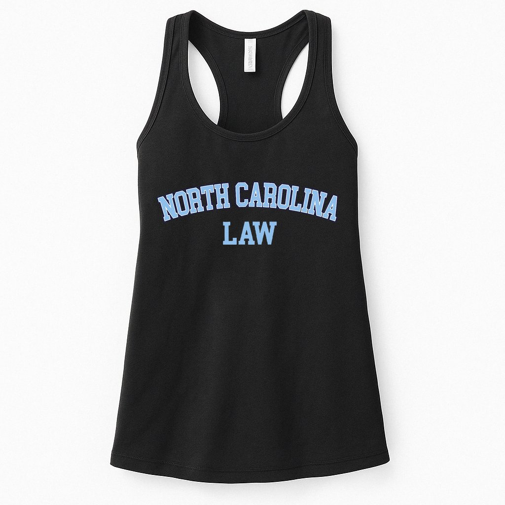 North Carolina Law Attorney Bar Graduate Lawyer College Womens Tank Top