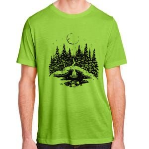 No City Lights Just Camp Fire Nights Lake Life Adult ChromaSoft Performance T-Shirt