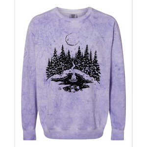 No City Lights Just Camp Fire Nights Lake Life Colorblast Crewneck Sweatshirt