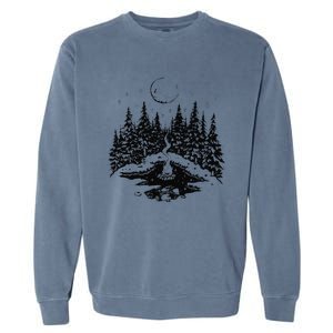 No City Lights Just Camp Fire Nights Lake Life Garment-Dyed Sweatshirt