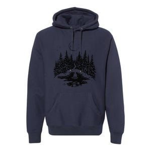 No City Lights Just Camp Fire Nights Lake Life Premium Hoodie