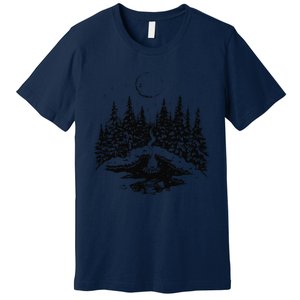 No City Lights Just Camp Fire Nights Lake Life Premium T-Shirt