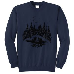 No City Lights Just Camp Fire Nights Lake Life Tall Sweatshirt