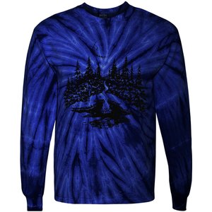 No City Lights Just Camp Fire Nights Lake Life Tie-Dye Long Sleeve Shirt