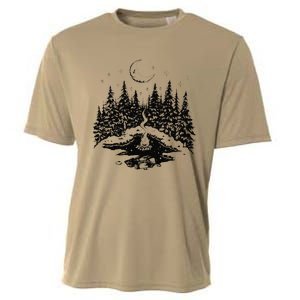 No City Lights Just Camp Fire Nights Lake Life Cooling Performance Crew T-Shirt