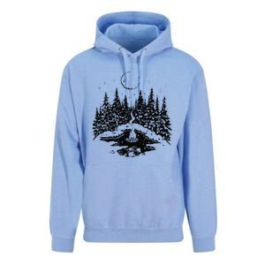 No City Lights Just Camp Fire Nights Lake Life Unisex Surf Hoodie