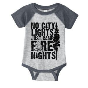 No City Lights Just Camp Fire Nights Infant Baby Jersey Bodysuit