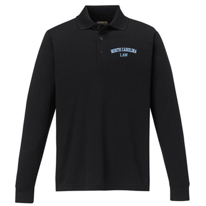 North Carolina Law Attorney Bar Graduate Lawyer Performance Long Sleeve Polo