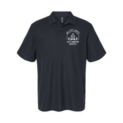 No City Lights Just Campfire Nights Softstyle Adult Sport Polo