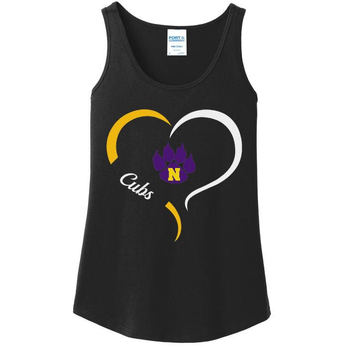 Nevada Cubs Logo Half Heart Slogan Hs Ladies Essential Tank