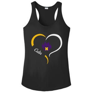 Nevada Cubs Logo Half Heart Slogan Hs Ladies PosiCharge Competitor Racerback Tank