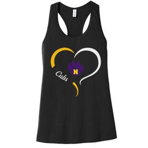 Nevada Cubs Logo Half Heart Slogan Hs Women's Racerback Tank