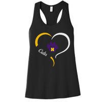 Nevada Cubs Logo Half Heart Slogan Hs Women's Racerback Tank