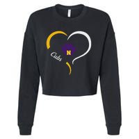 Nevada Cubs Logo Half Heart Slogan Hs Cropped Pullover Crew